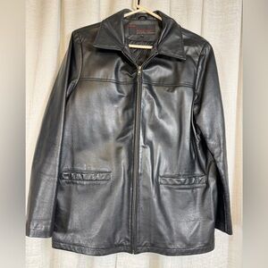 Phase Two size L Men's Black Leather Jacket